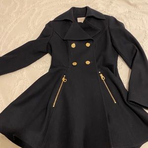 laundry by shelli segal coat size petite XS navy brand new never worn
